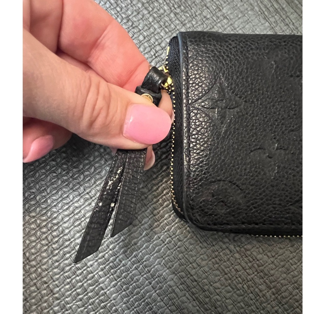 Louis Vuitton Zippy Coin Purse Monogram Empreinte Noir Black Leather Wallet - Picture 3 of 8